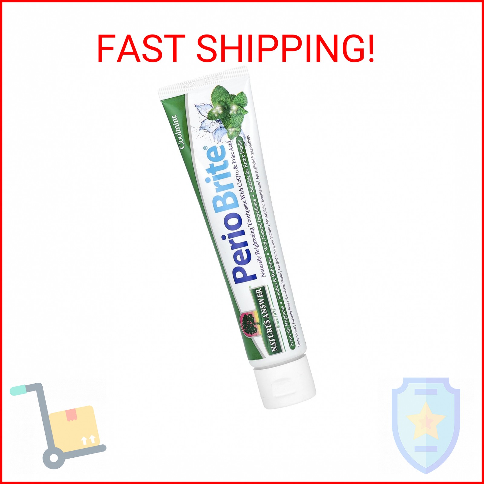 Nature’s Answer Periobrite Toothpaste, 4 Ounce | Whitens Teeth | Freshens Breath