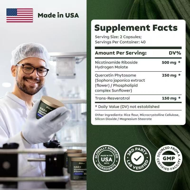 900mg Liposomal Nicotinamide Resveratrol Anti-Aging Energy