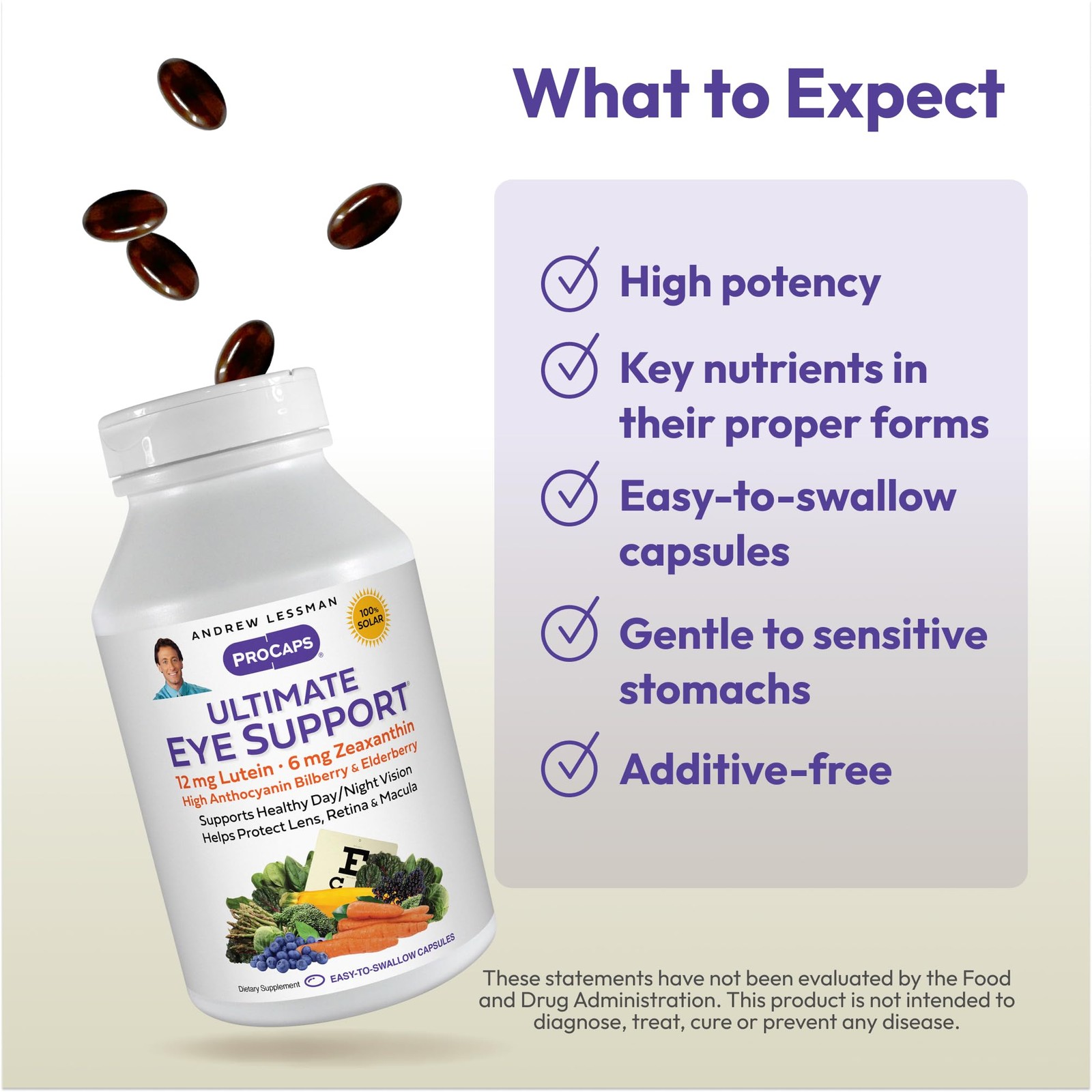 ANDREW LESSMAN Ultimate Eye Support 60 Count (Pack of 1), Without Astaxanthin