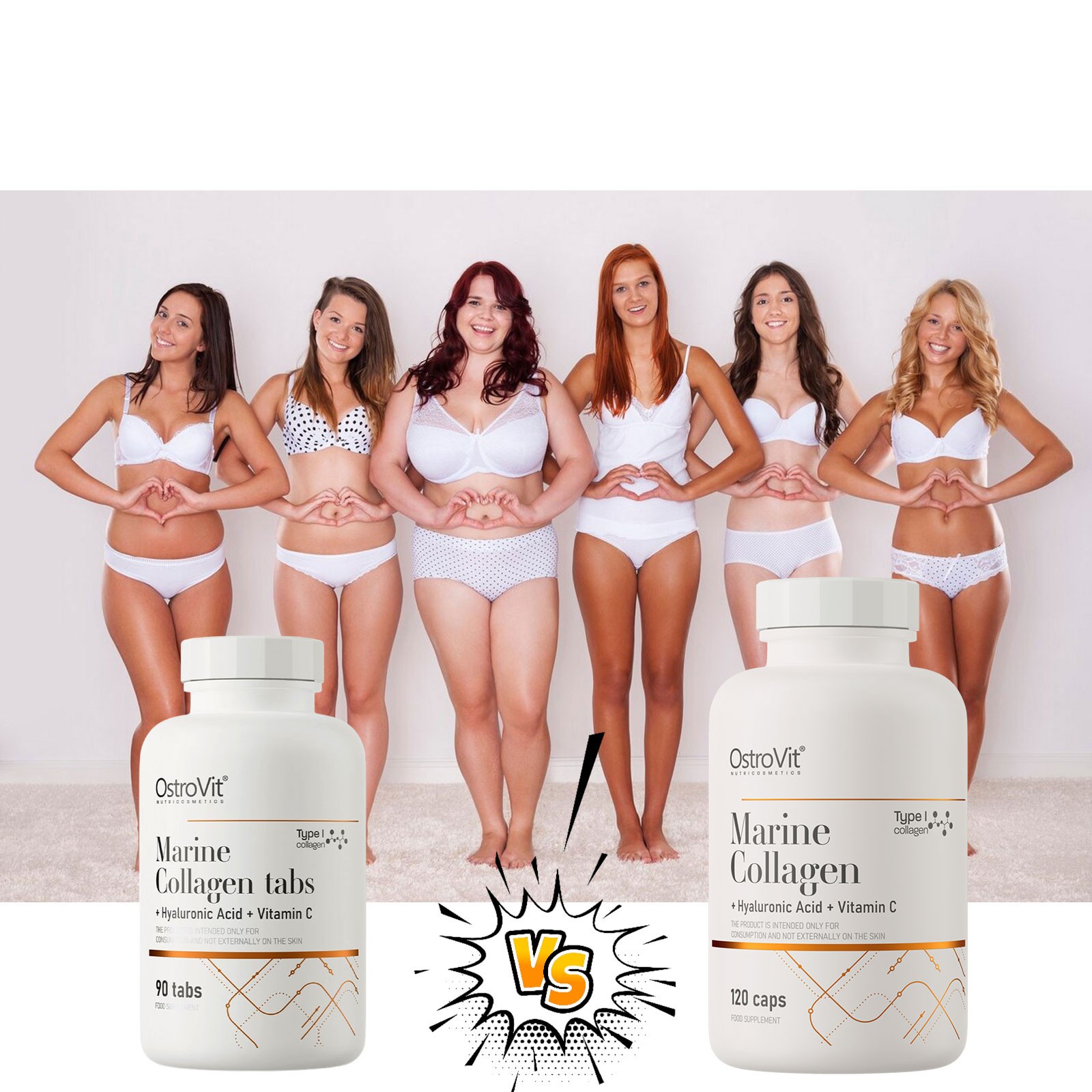 Premium Marine Collagen Type I + Hyaluronic Acid + Vitamin C – Tablets / Capsule