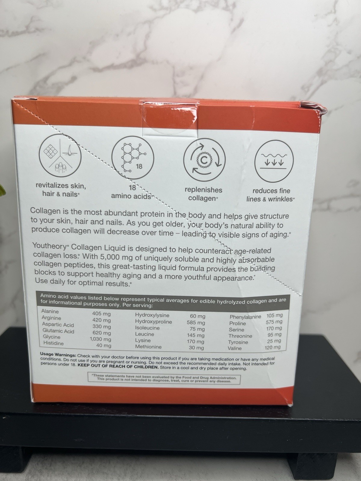 Youtheory Collagen Liquid On The Go 5,000 mg Sugar-Free Dairy-Free Exp 12/2027