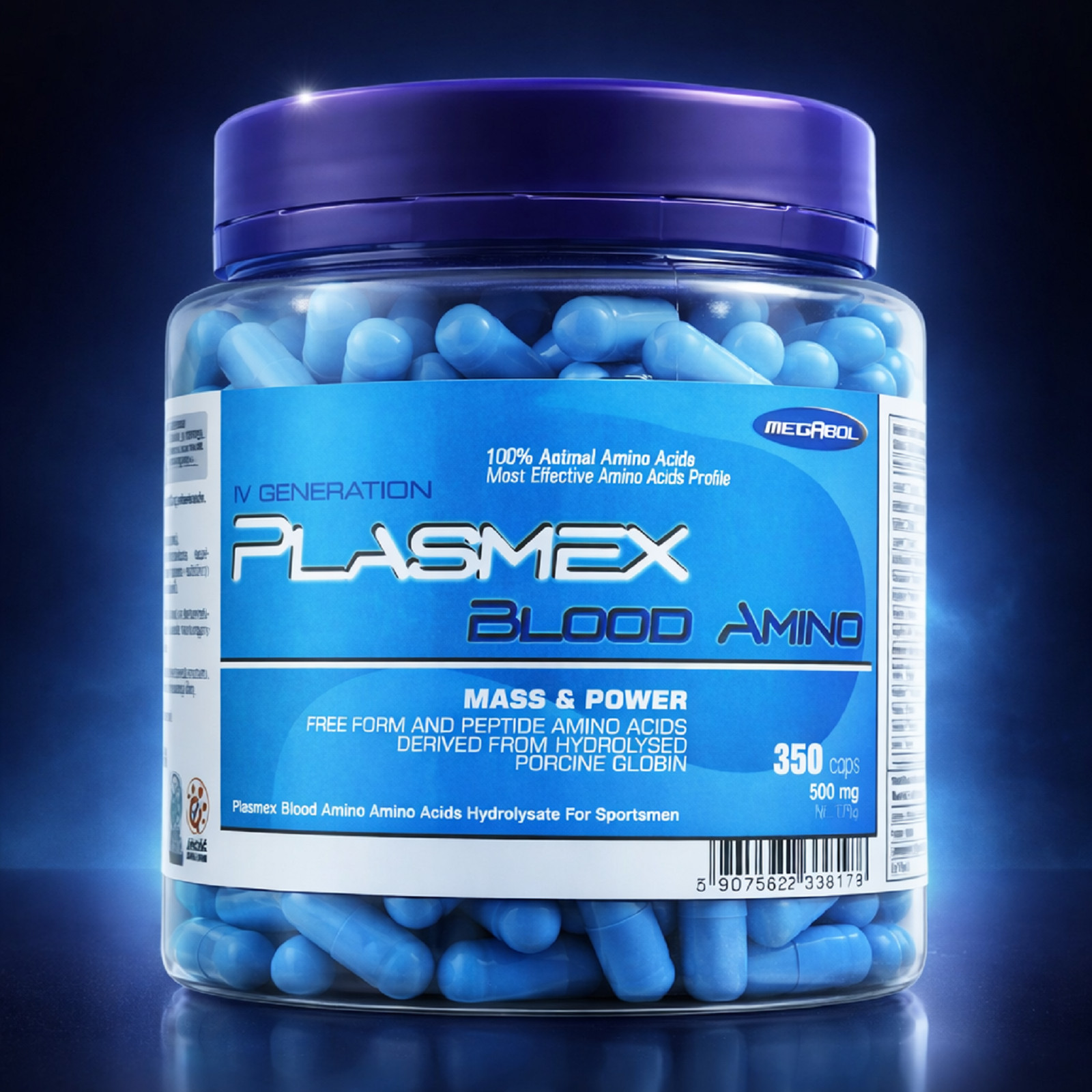 Plasmex 350Caps. Animal Full Spectrum Amino Acids BCAA Protein Pills Muscle Gain