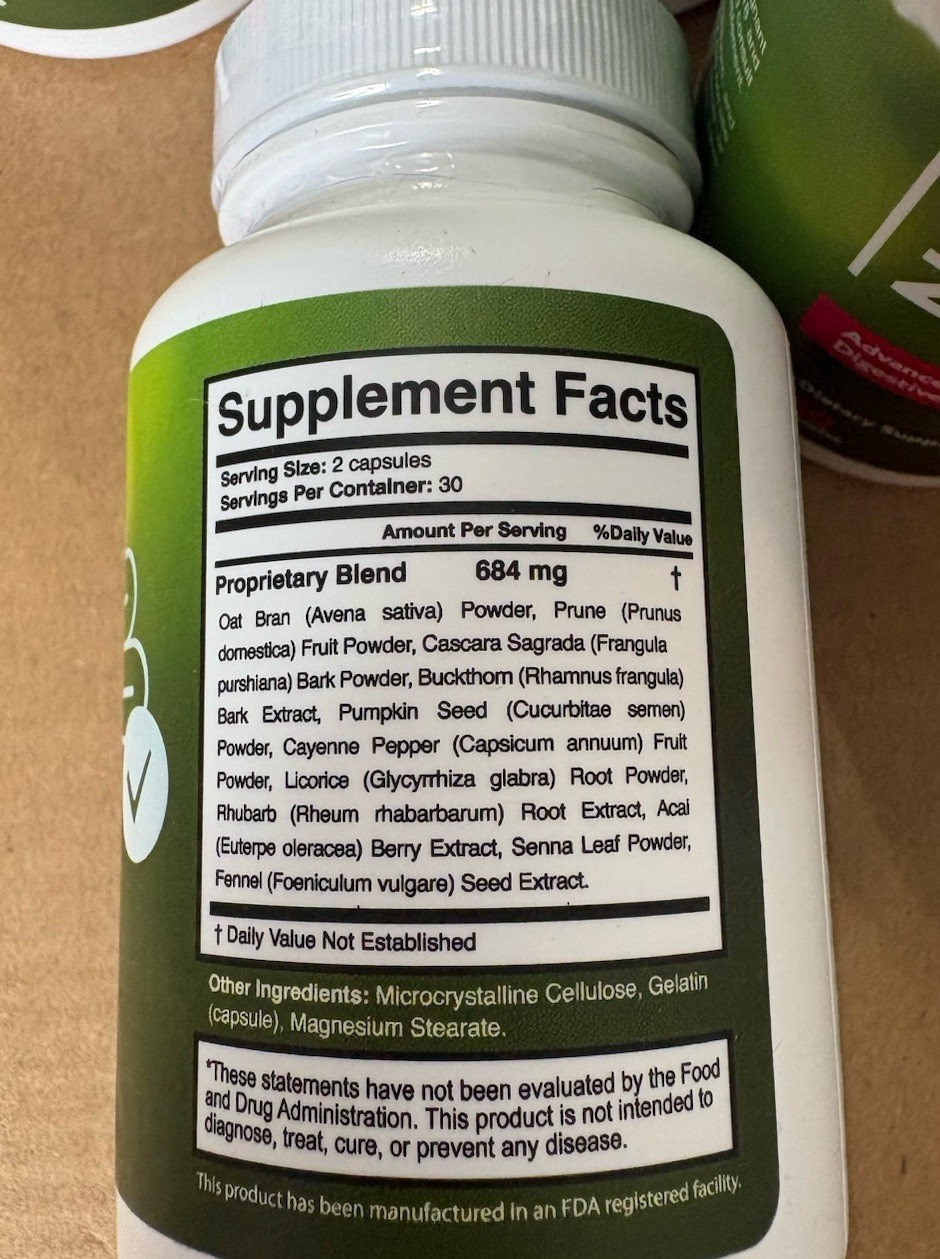 Flora Zen 7 Bottles Advanced Formula Digestive Aid 60 Capsules Ea New Sealed