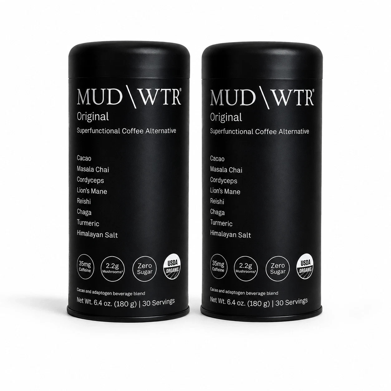 MUDWTR Original Organic Coffee Alternative 2-Pack | 30 Servings Each | Vegan