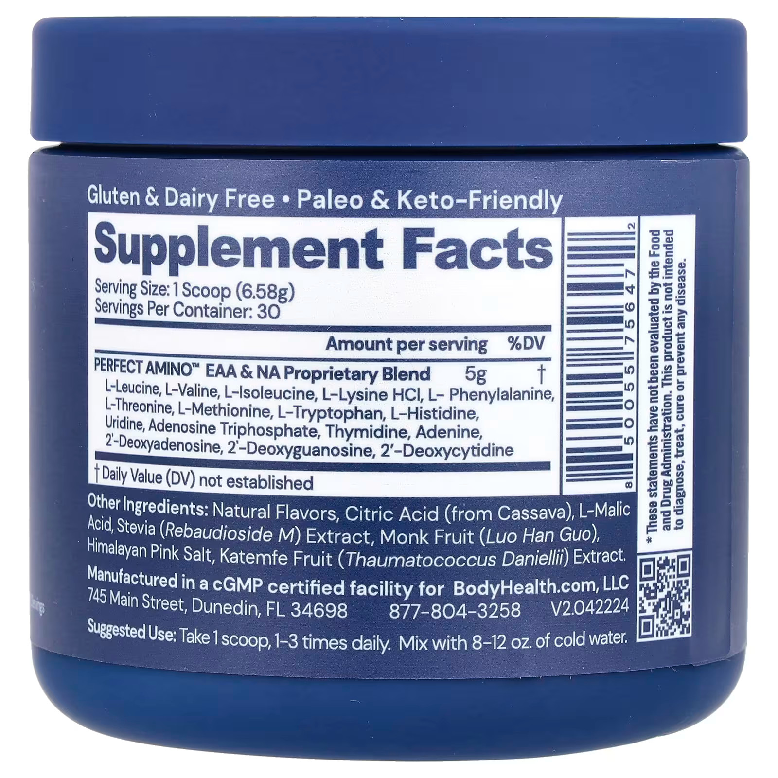 BodyHealth – Perfect Amino – Mixed Berry flavour – 197.4g