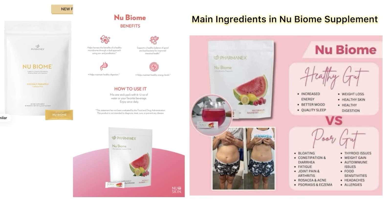 Pharmanex M-Smart Nu Biome ageLOC Meta Beauty Collagen Bundle Caffeine Free