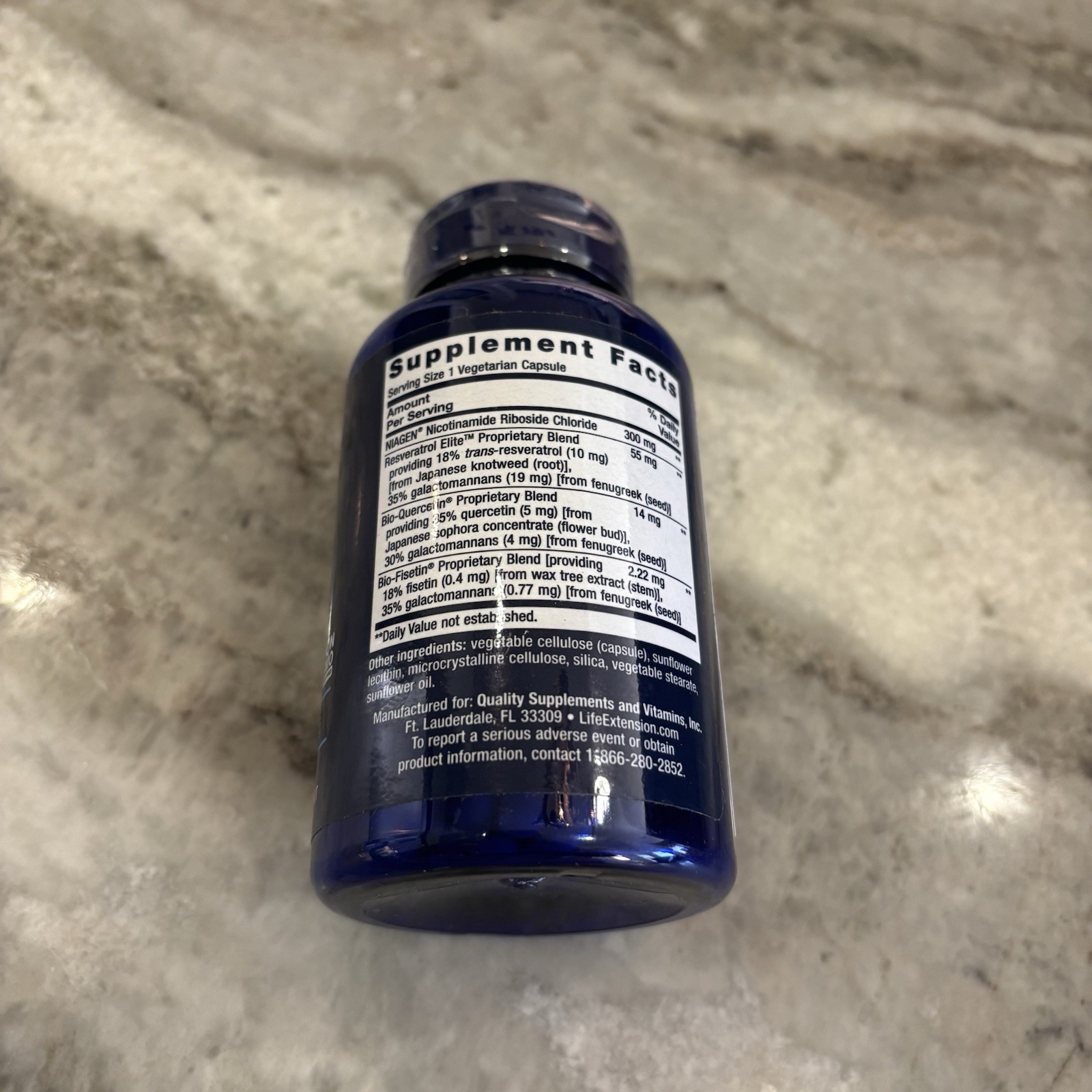 Life Extension NAD+ Cell Regenerator Resveratrol Elite 30 Vegetarian Caps EX1/28