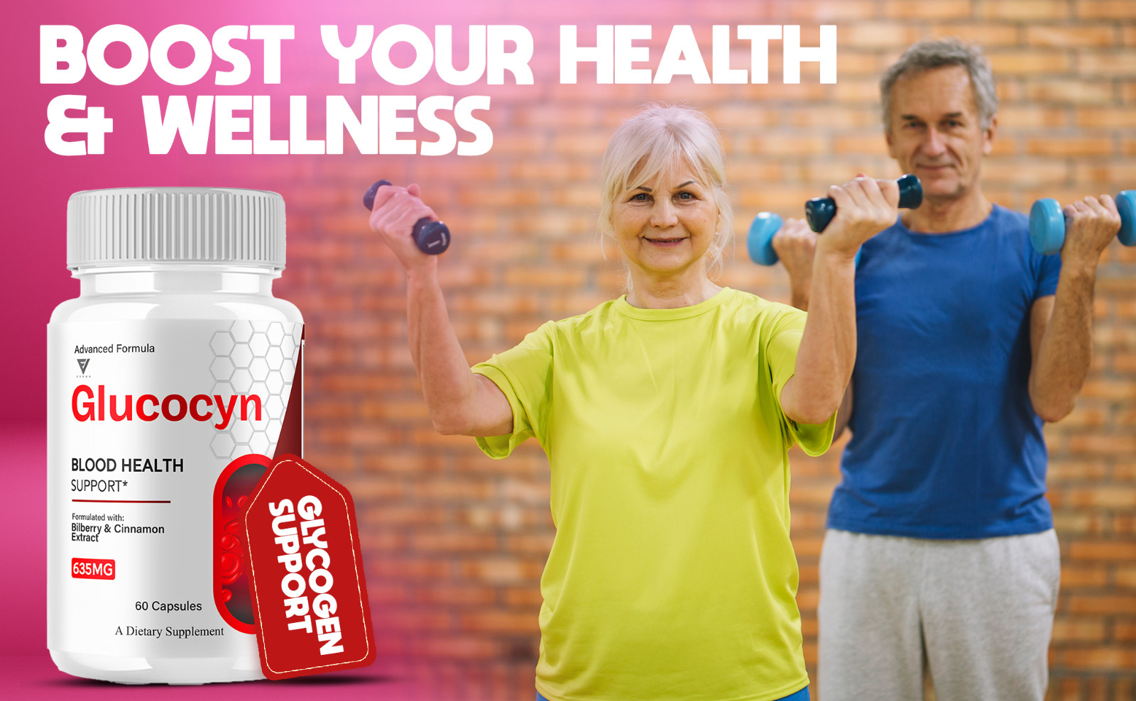 (3 Pack) Glucocyn Glycogen Pills, Glucocyn Advanced Support (180 Capsules)