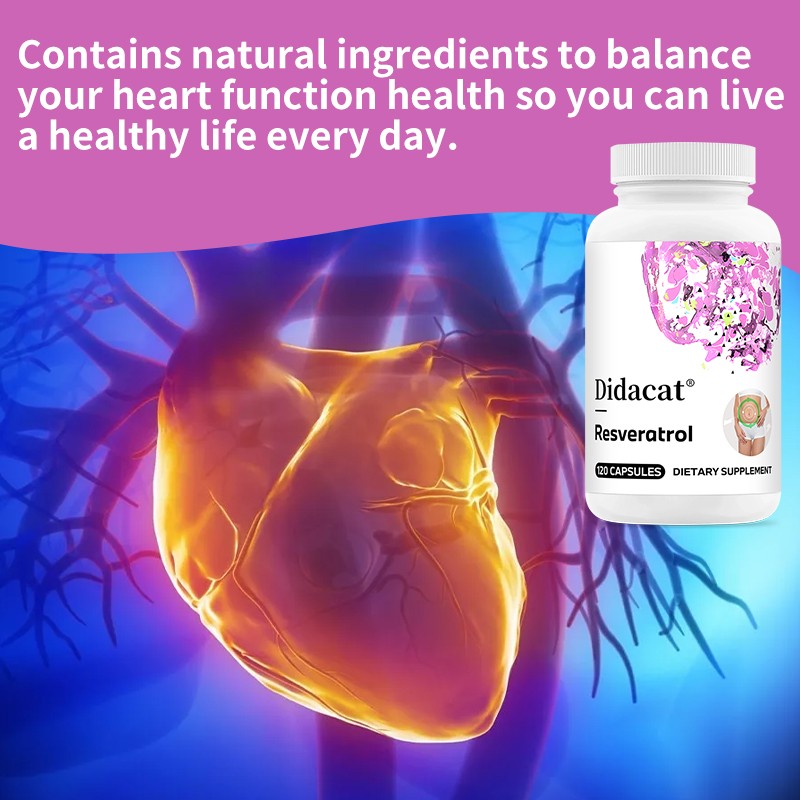 Resveratrol Supplement | Heart & Anti-Aging Support, 30/60/120 Capsules