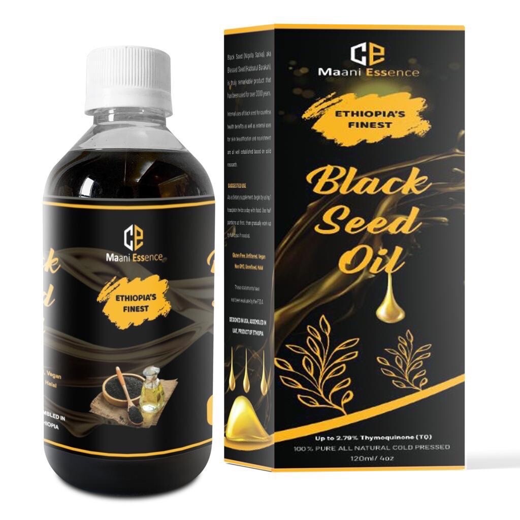 Pure Organic Ethiopian Black Seed Oil Cold Pressed Edible All Natural 2.8% Thymo