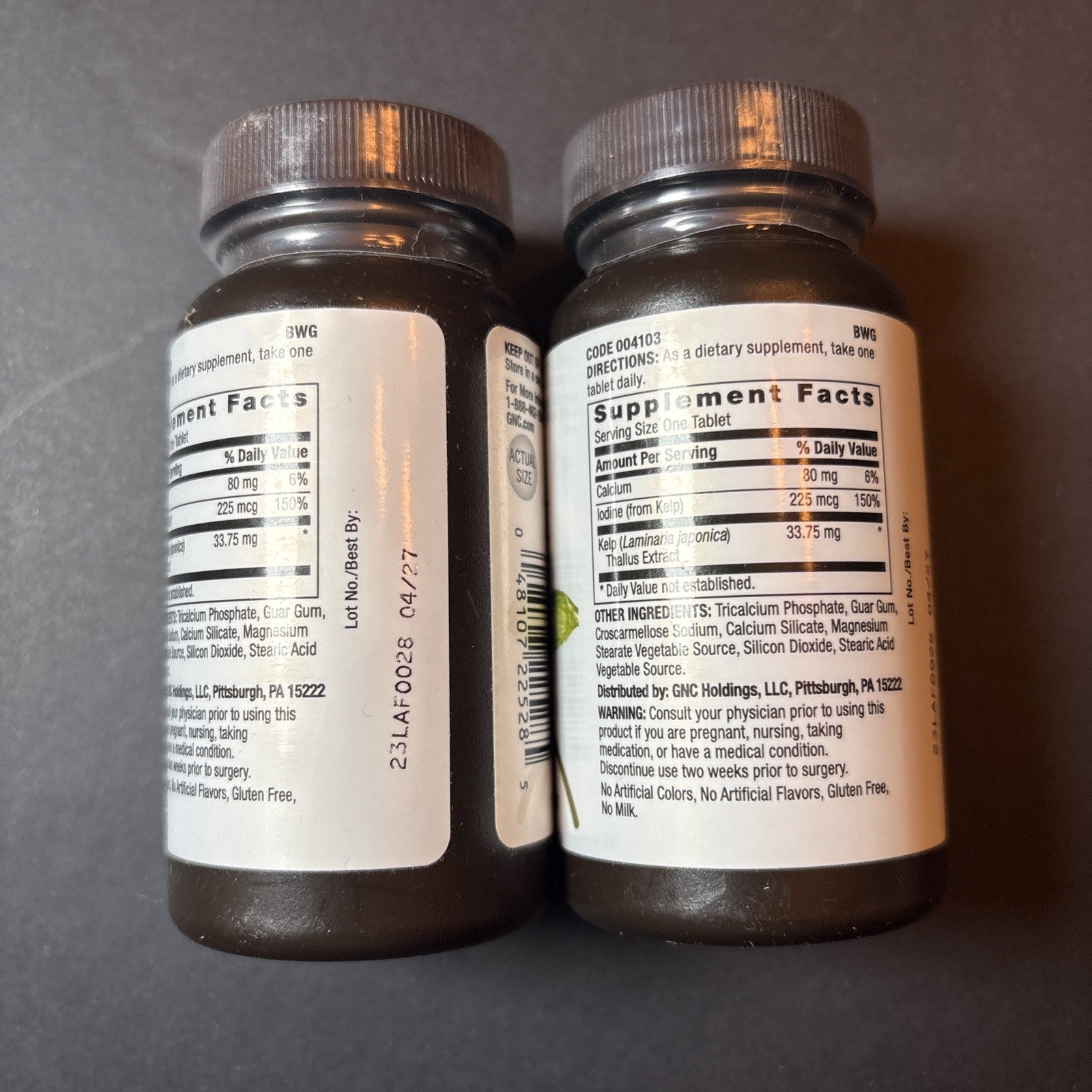 Set Of 2 – GNC SuperFoods Kelp – 180 Vegetarian Tablets (180 Servings)