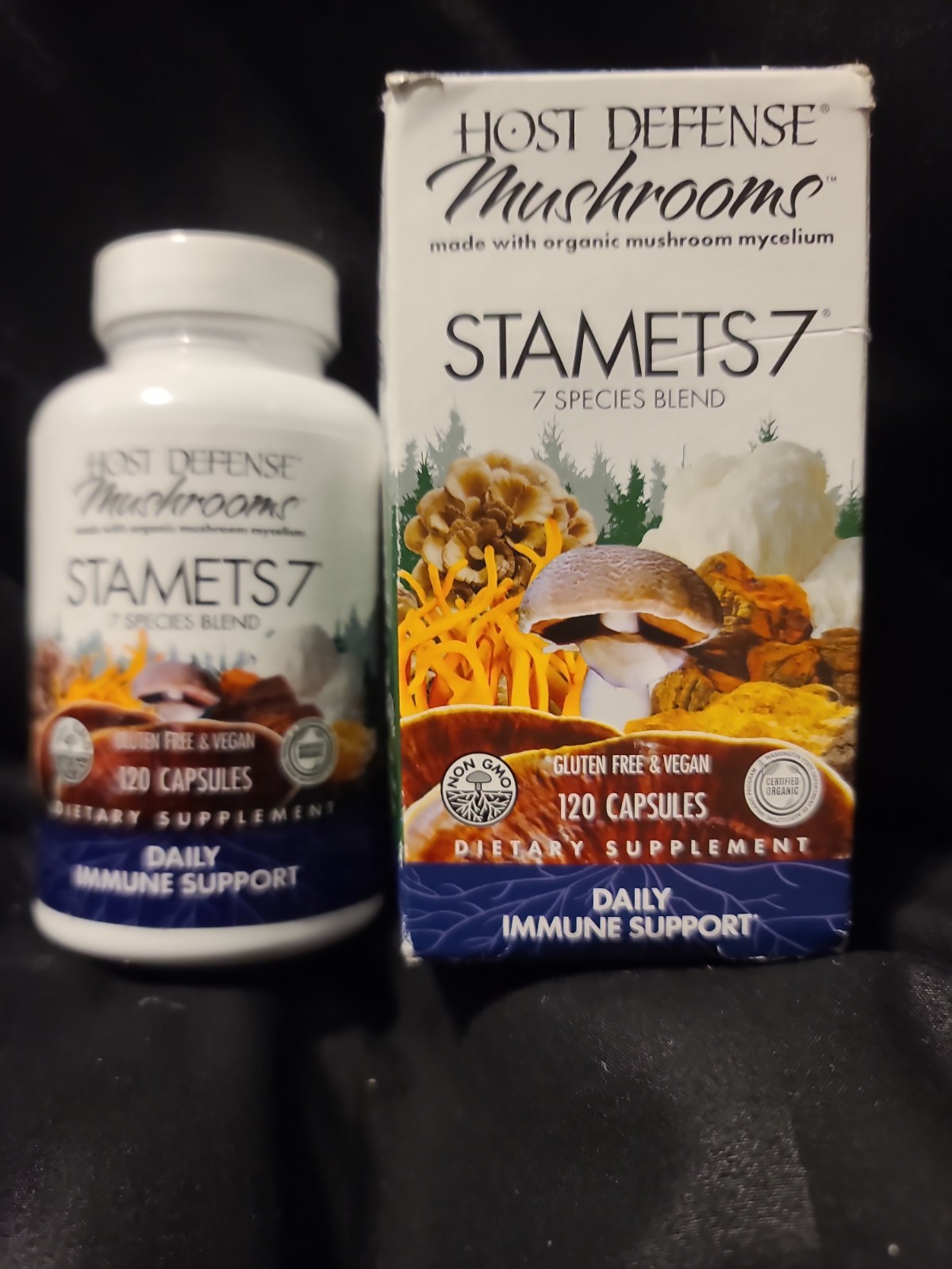 Host Defense Mushrooms Stamets 7 Daily Immune Support -120 Capsules 04/28