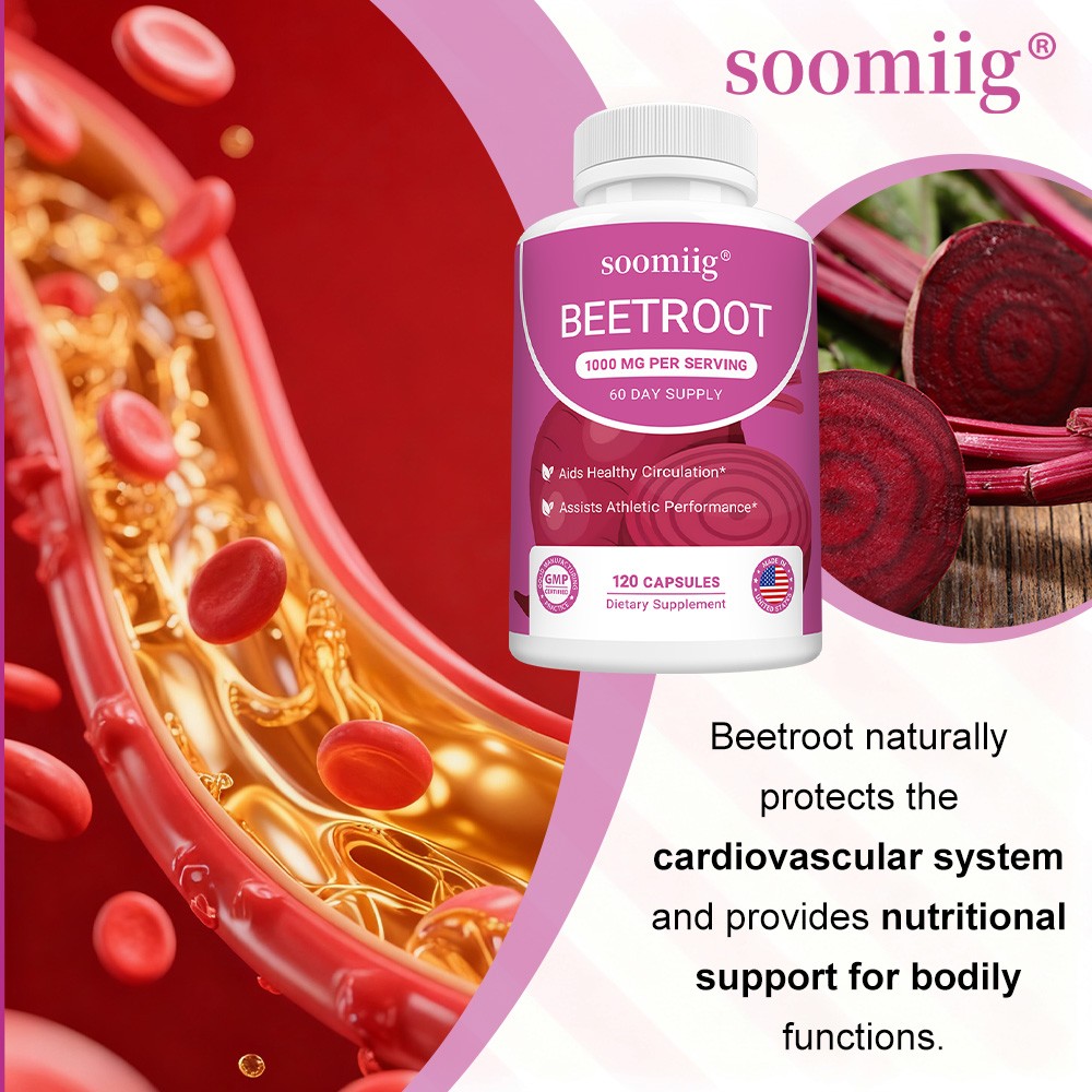 Beet Root Supplements Healthy Circulation Supports Vitality 30-120 Capsules
