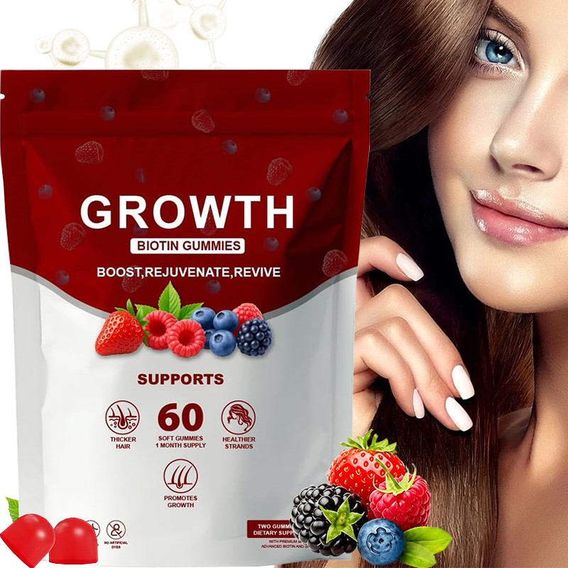Hair Growth Gummies – Biotin Vitamins Plant Extracts, Supports Health
