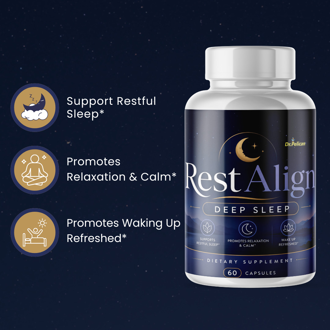 Rest Align- Sleep & Energy Support- 2 Bottles- 120 Capsules