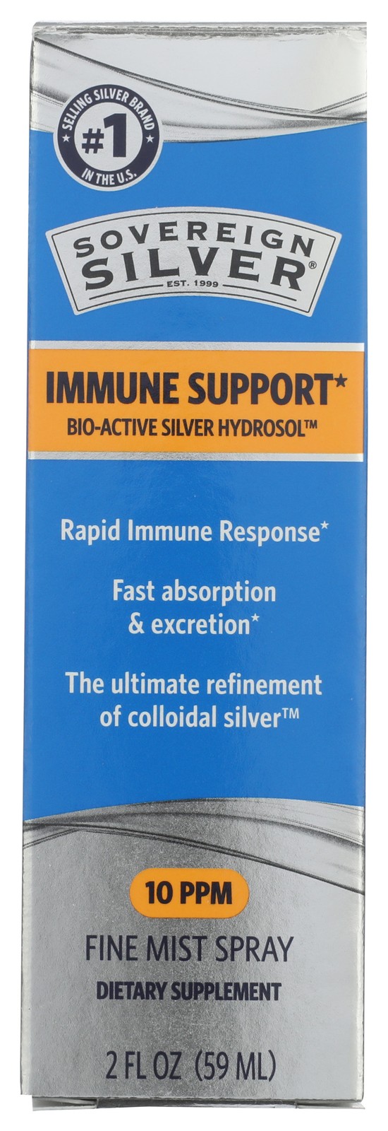Immune Support Spray Sovereign Silver Bio-Active Hydrosol 2 Fl Oz 1 Pack