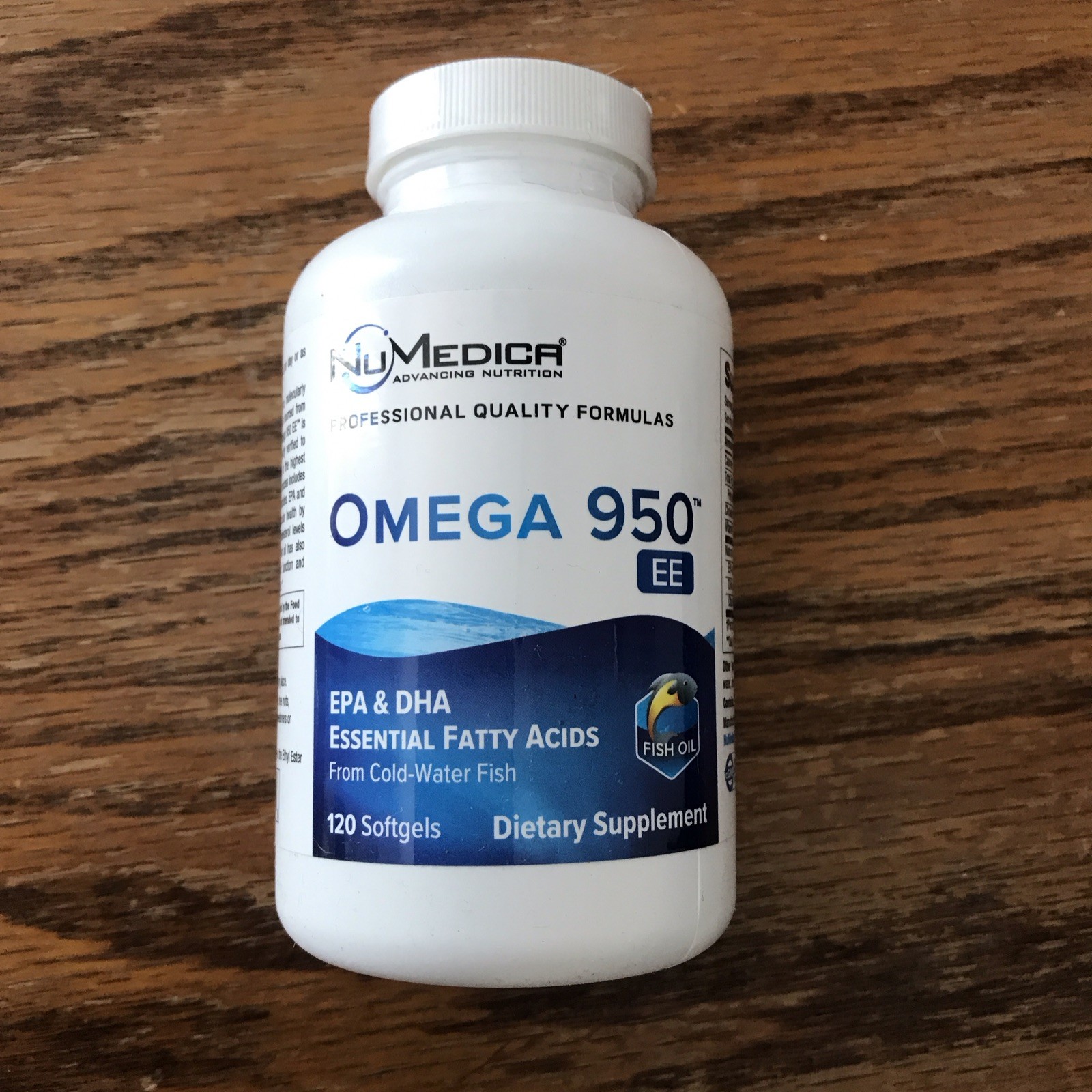 NuMedica Omega 950 EE EPA DHA Fish Oil Gluten-Free 120 Softgels