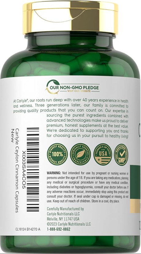 120 Mejores Pastillas De Canela Pura De Alta Potencia Con 4000 Mg Superior Efect