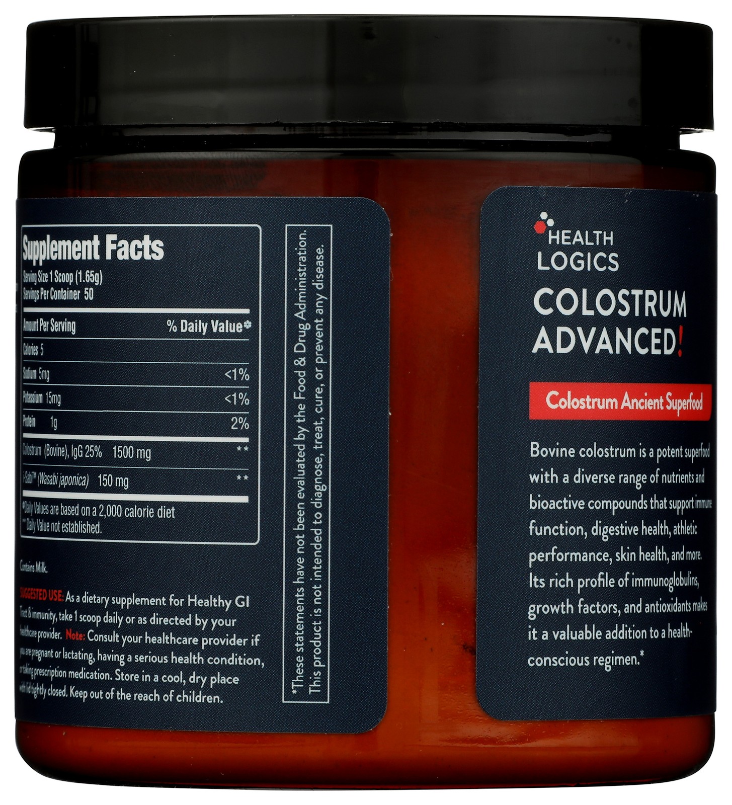 Colostrum Advanced Powder By Health Logics 2.91 Oz Dietary Supplement 8Oz 1 Pack