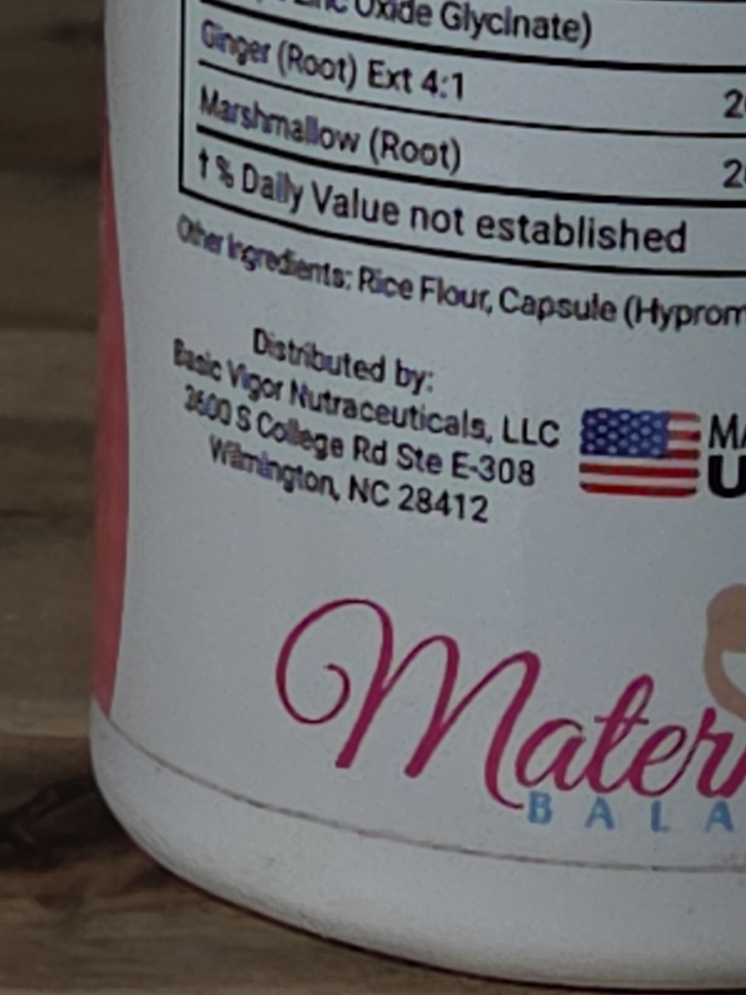 Maternal Balance Morning Sickness Support Pregnancy B6 25mg Ginger Zinc 04/2026