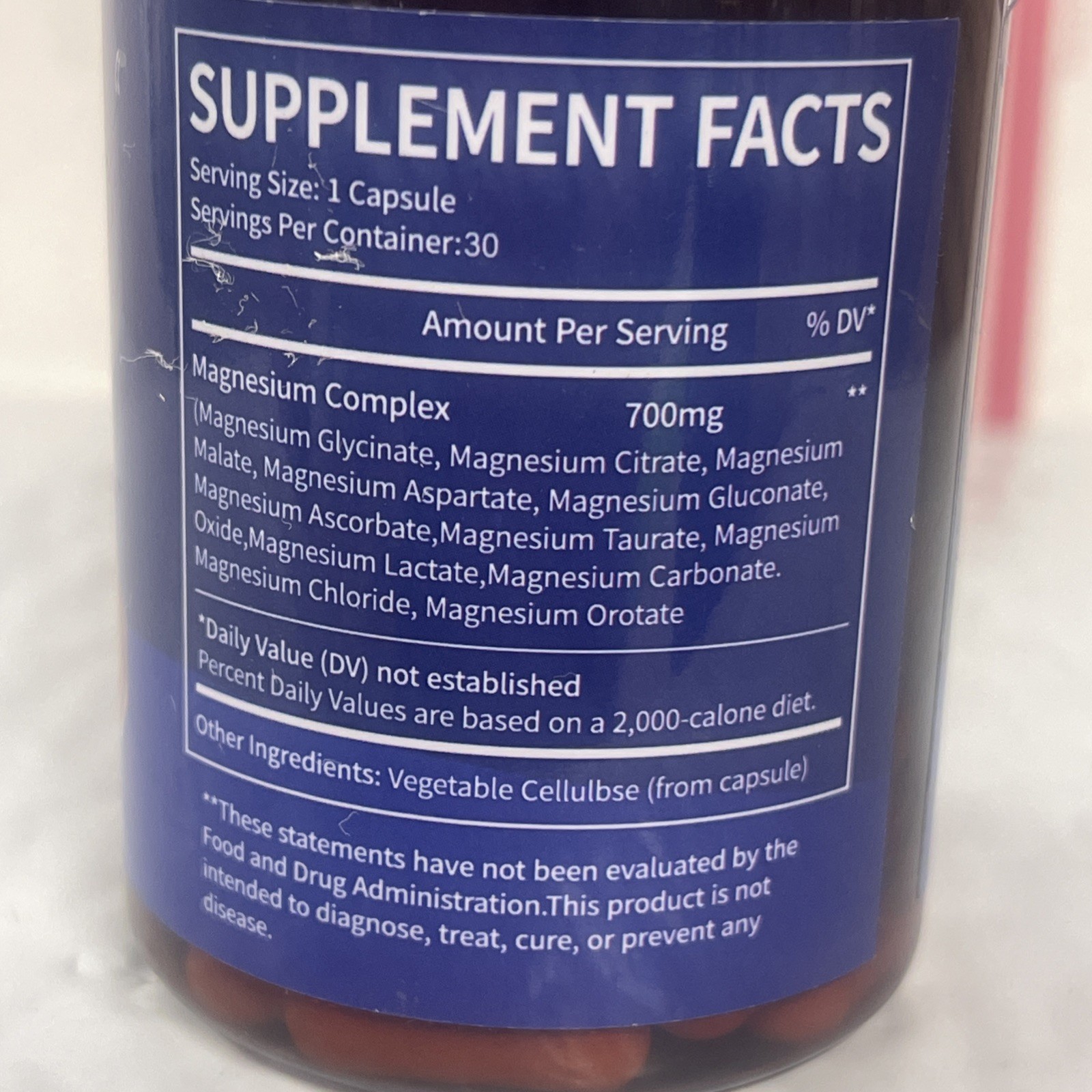 Magnesium 12-In-1 Complex 700mg 2 Packs Of 30 Capsules . Exp:09/2027