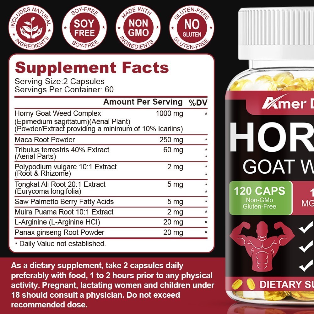 Horny Goat Weed Extract Complex – Invigorating Blend with Tribulus Saw Palmetto