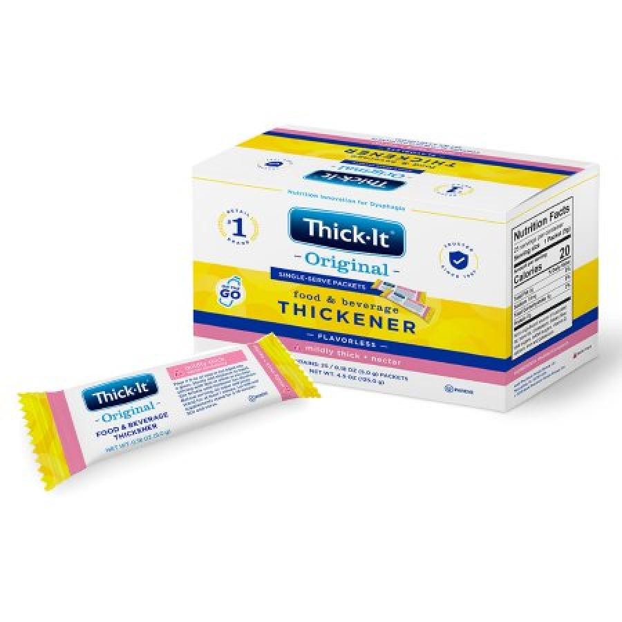 Thick-It Original Food/Beverage Thickener 5g Packets Powder Mildly Thick, 25 Ct