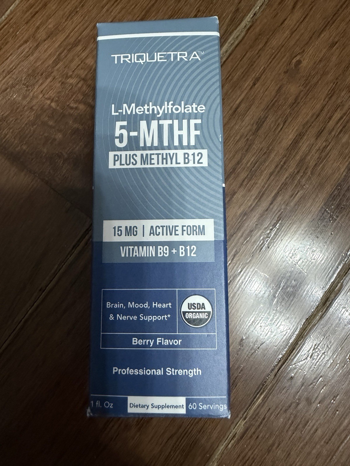 triquetra L-Methylfolate Methyl B12 Liquid Berry 15mg USDA Organic 1 fl oz