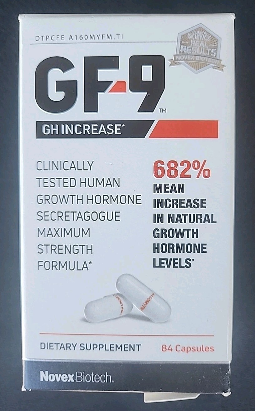 Novex Biotech GF-9 GH Boosting Supplement 84 Count Natural Growth Hormone8/2026