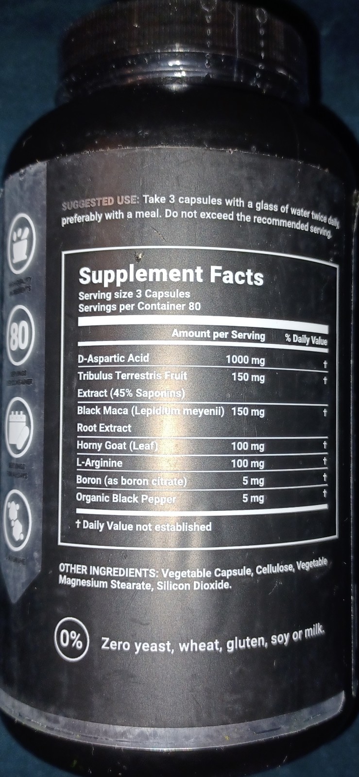 B Life Testosterone Booster Supplement Men Muscle Growth & Strength 80 Servings