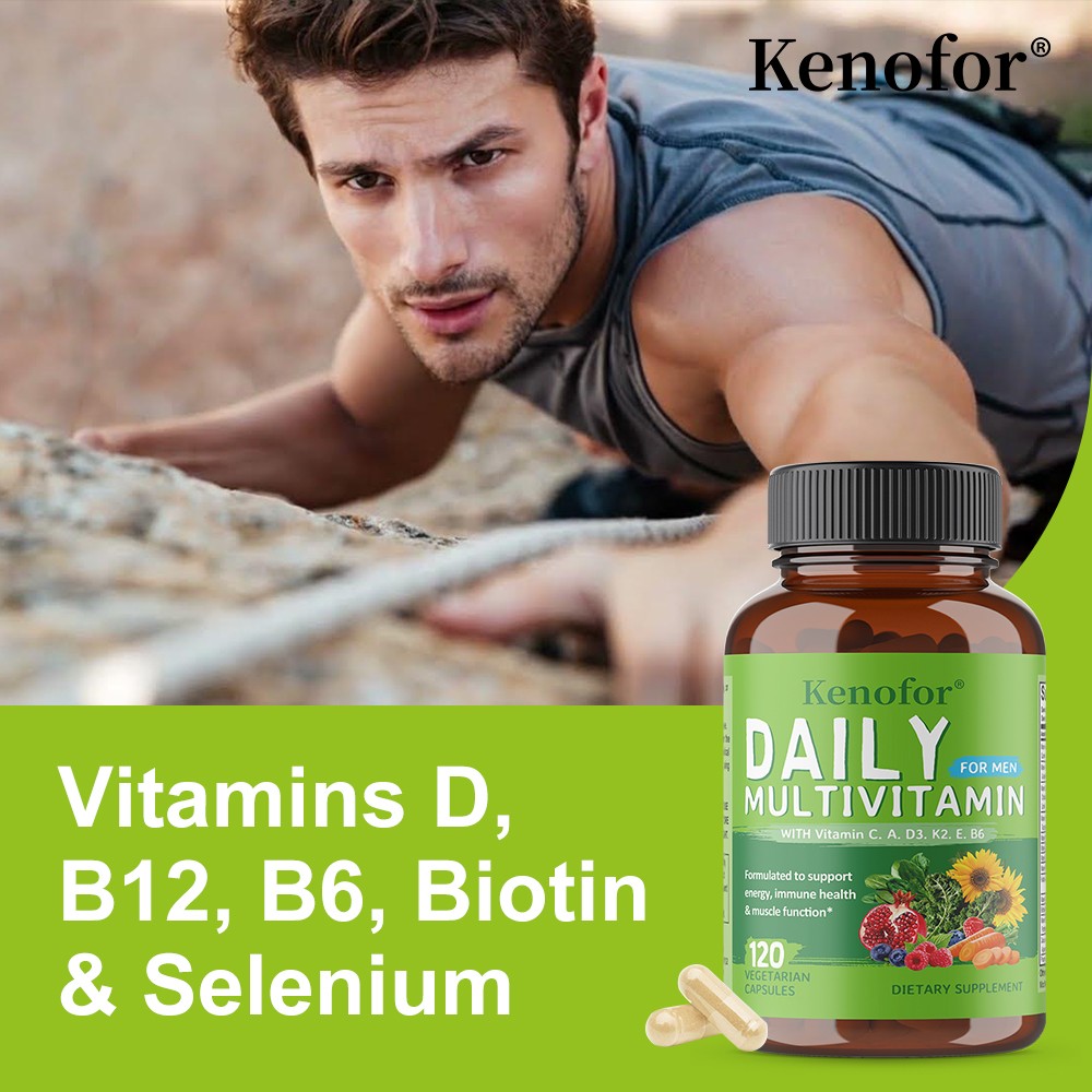 Daily multivitamin capsules-support bone strength and muscle function,eye health