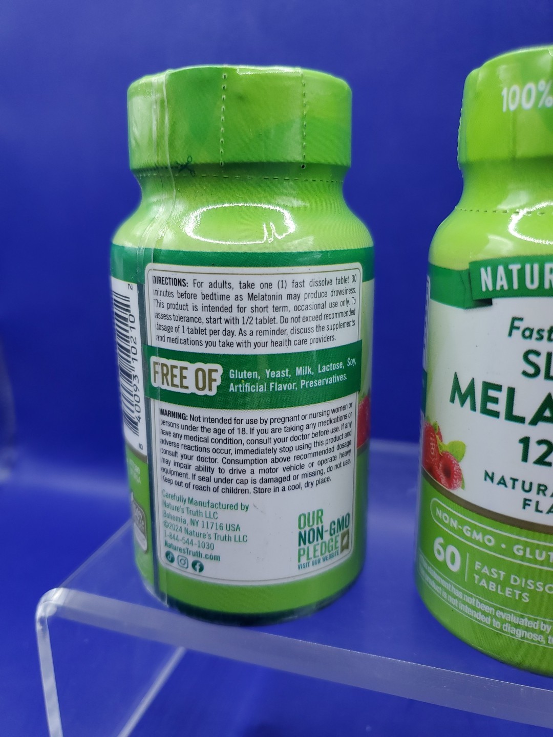 2 Pack Nature’s Truth Melatonin 12 mg Fast Dissolve Tablets 60ct Berry Exp 02/27