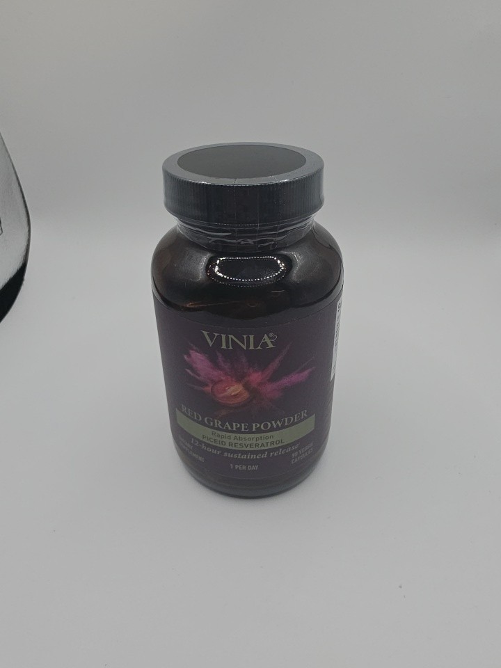 Vinia Red Grape Powder Rapid Absorption 90 Capsules 3 Month Supply Exp. 5/2028