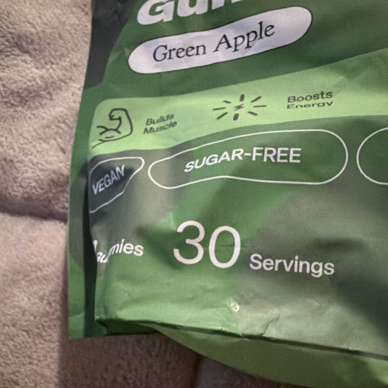 Vybrance Labs Creatine Monohydrate Gummies 120ct Green Apple Vegan Exp 08/2025