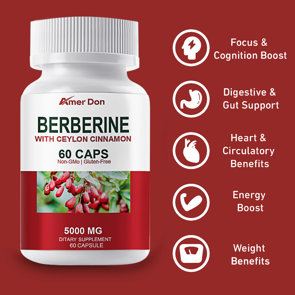 5000MG Berberine-with Ceylon Cinnamon-Healthy Cholesterol,Heart Health&Immune
