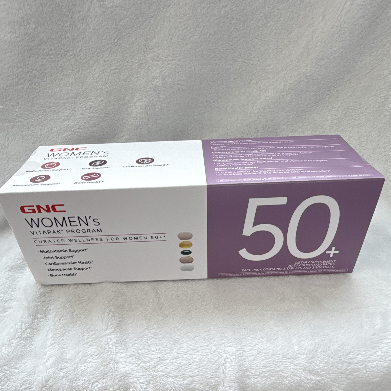 GNC Women’s Vitapak Program 50+ Multivitamin Pack 30 Day Supply 150 Pills