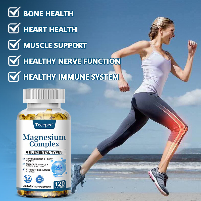 Magnesium Complex Supplement – Taurate, Citrate, Malate, Oxide For Muscle Bone