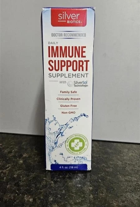 Silver Biotics Daily Immune Support ，SilverSol Tech, 4 Fl Oz EXP：01/2027