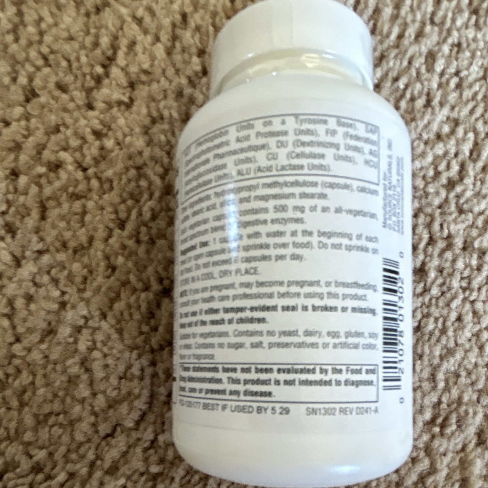 Source Naturals Essential Enzymes Digestive Aid 500 mg 120 ct Exp 05/2029