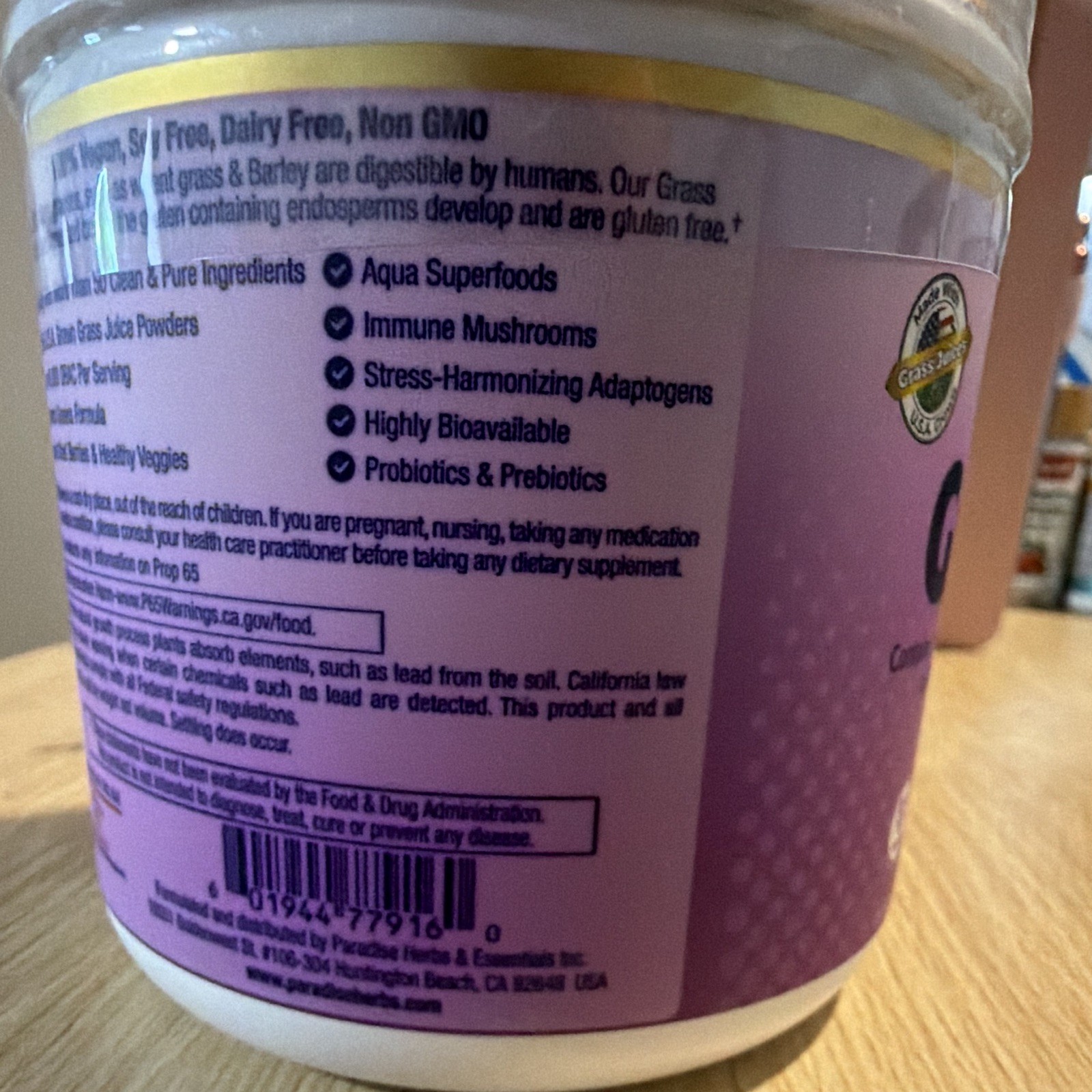 Paradise ORAC Energy Greens Powder Berry 200g Vegan Non-GMO Exp 01/2029