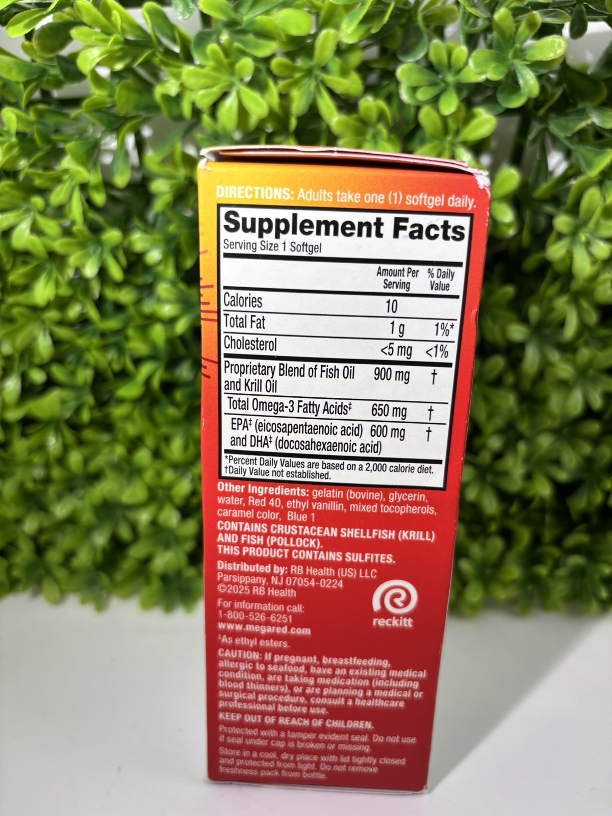 MegaRed 4 in 1 Omega-3 Fish & Krill Oil Dietary Supplement – 40ct Exp 1/28🔥