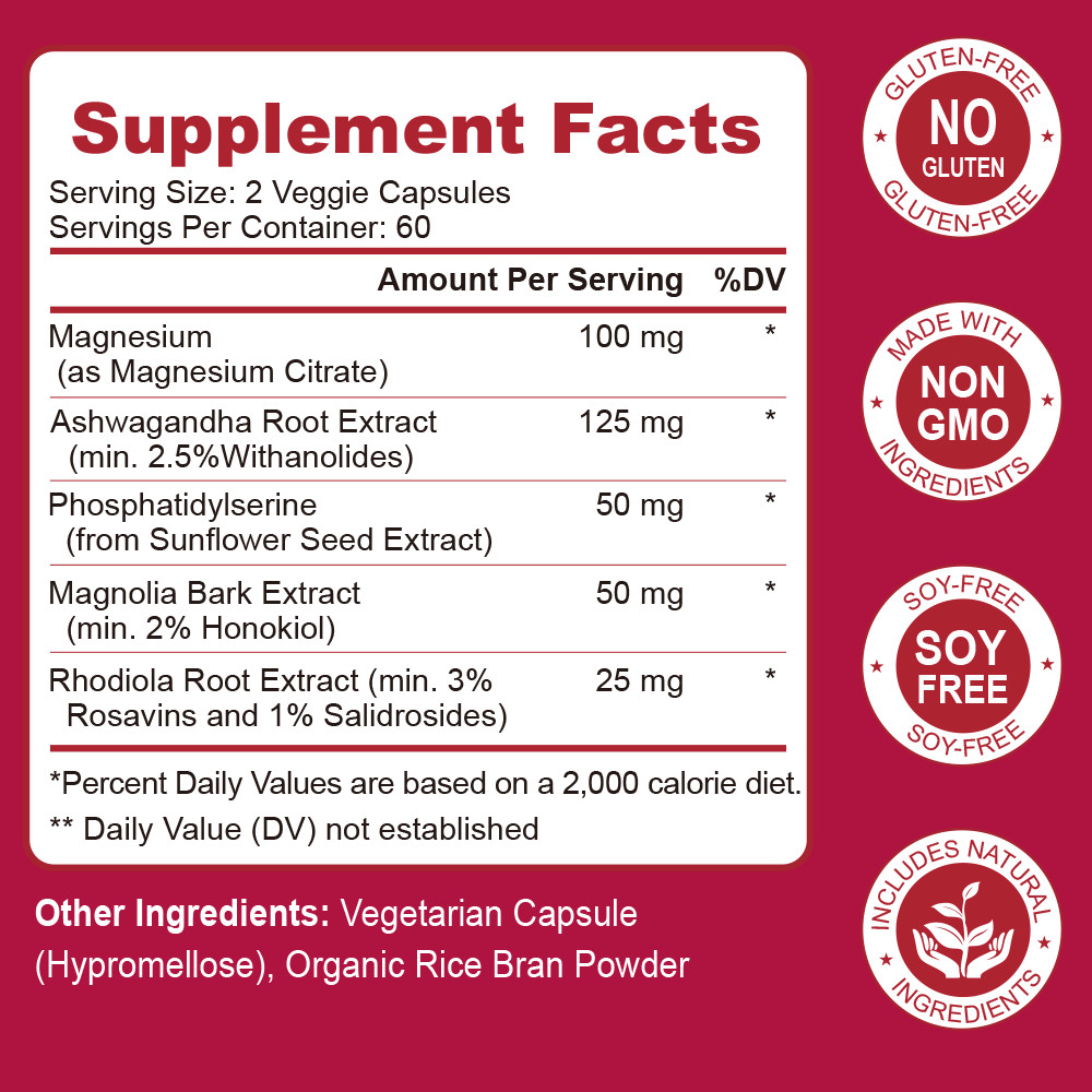 Cortisol Health Capsules 120 capsules Helps Relieve Stress And Improve Sleep