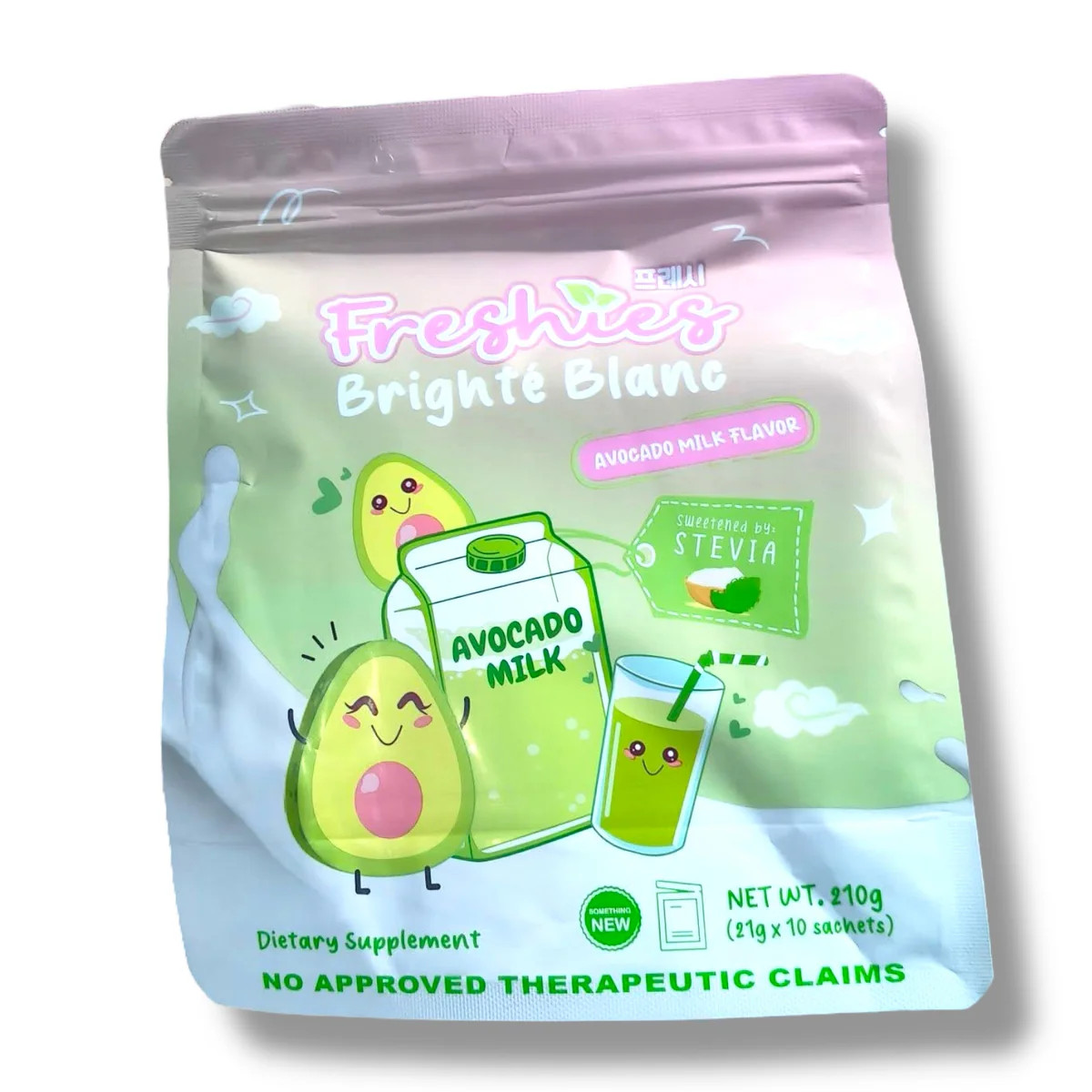 Freshies Brighté Blanc Avocado Milk Drink Mix 10 Sachets 210g New Sealed