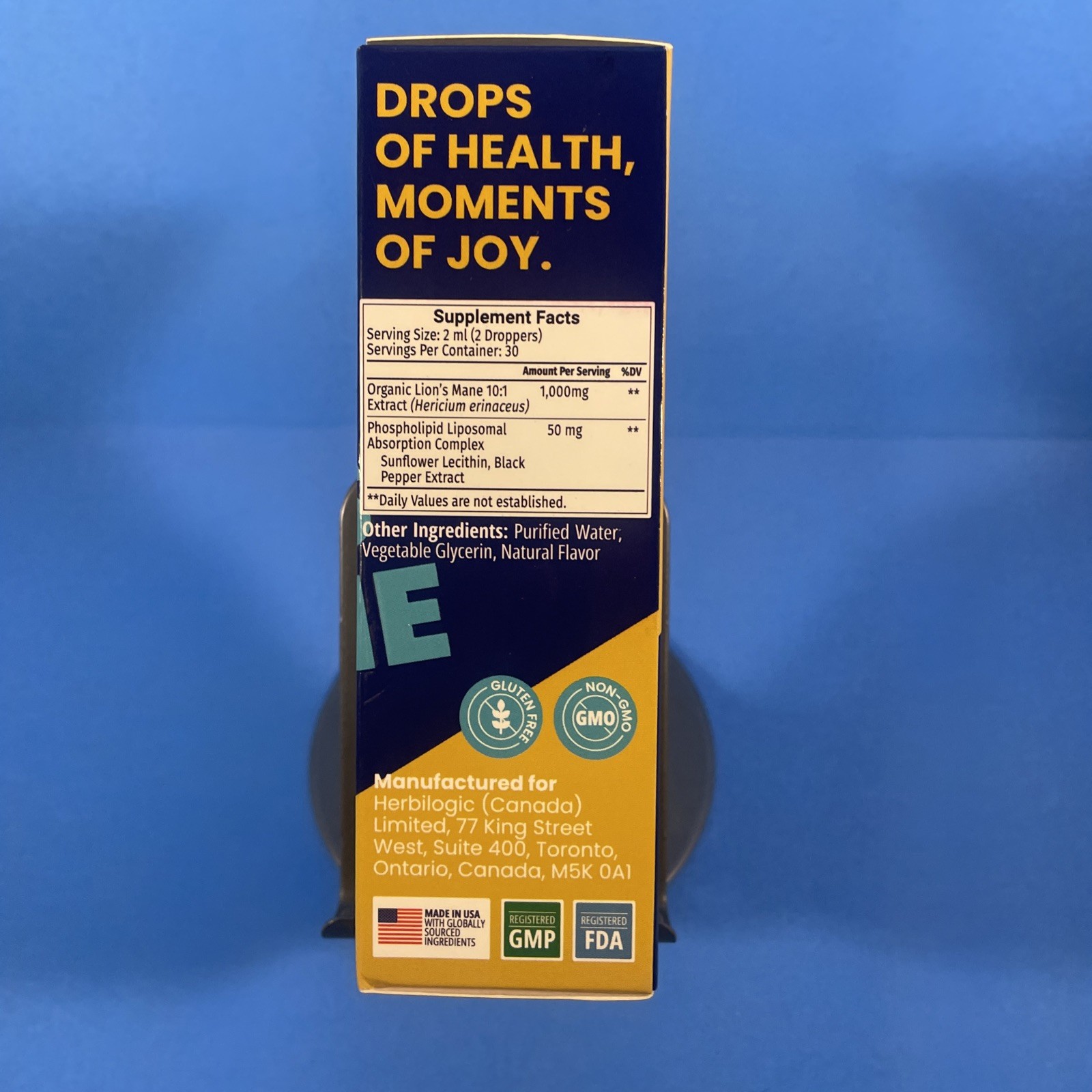 Oh herb Lion’s Mane Drop of Health Moments Joy Dietary Supplement 2oz EXP11/2027