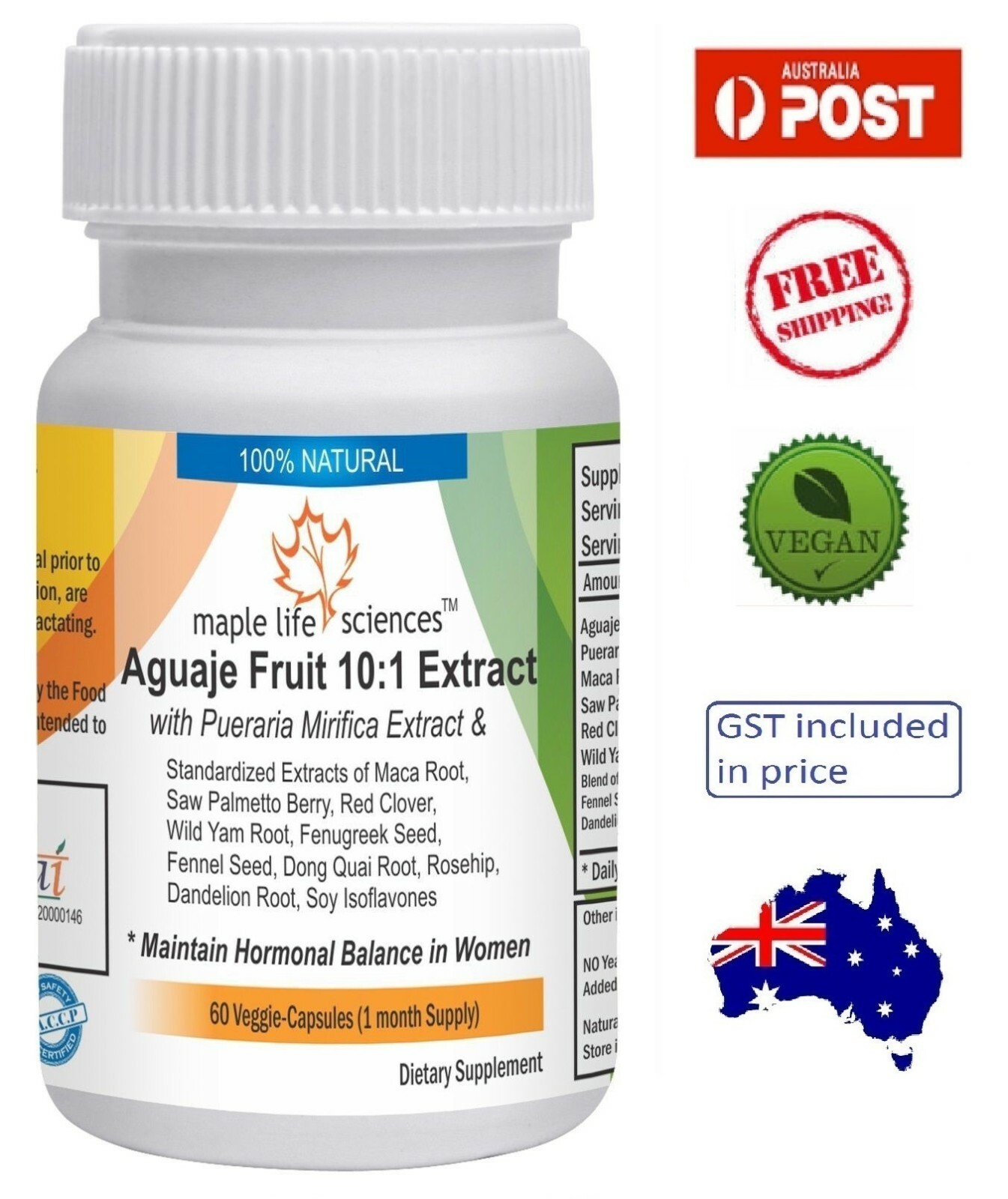 Aguaje Fruit 10:1 Extract Blend – 500mg – AU Stock