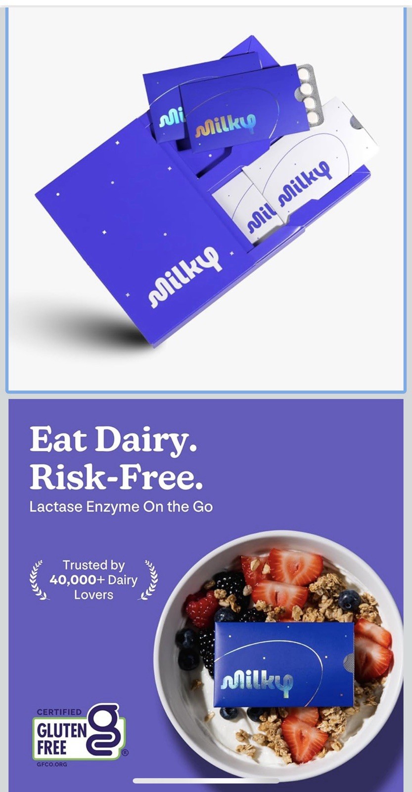 Milky Lactose Intolerance Pills