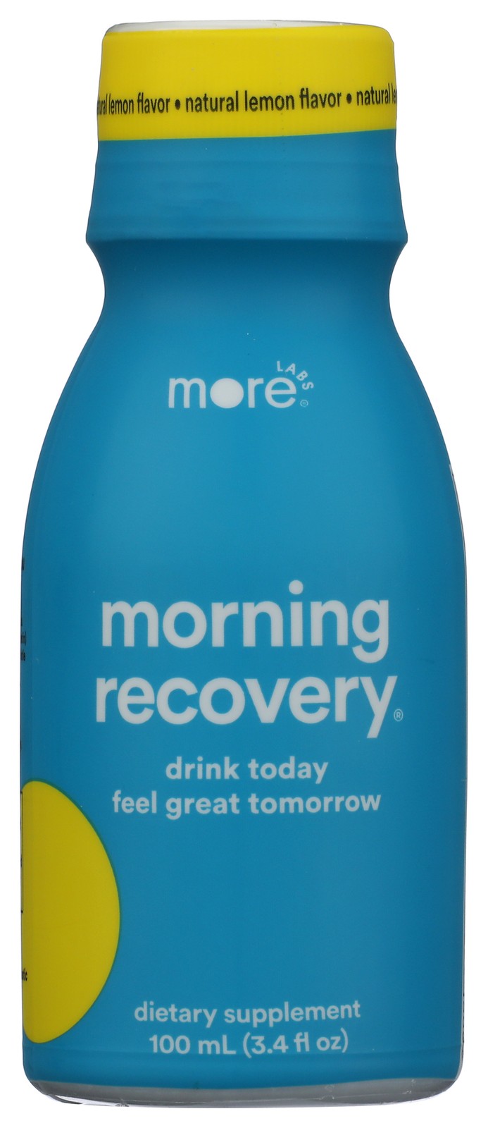 More Labs Dietary Supplement Morning Recovery Lemon Flavor 3.4 Fl Oz 12 Pack