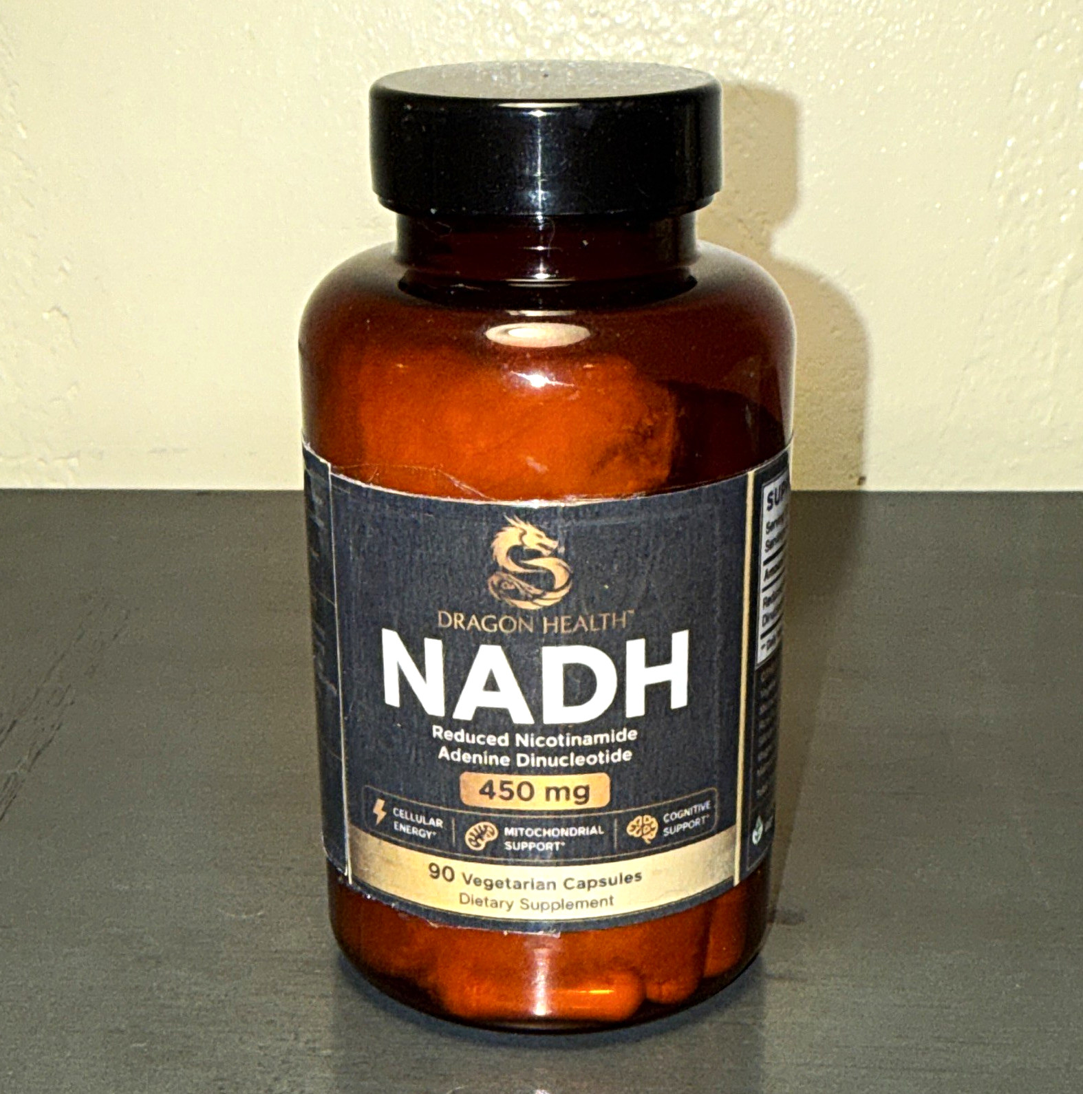 Dragon Health NADH 450mg x 60 Vegetarian Capsules Gluten-Free Supplement