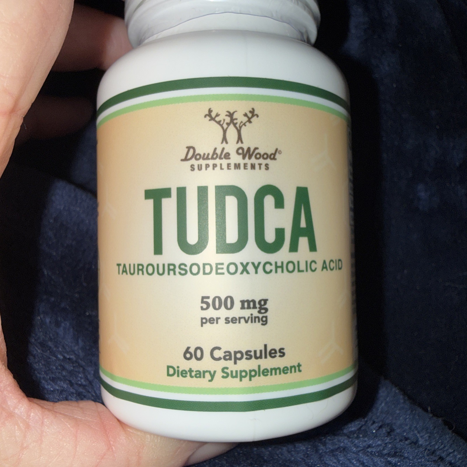 Double Wood Supplements Tauroursodeoxycholic Acid 500mg 60 Non-GMO exp 2/2028