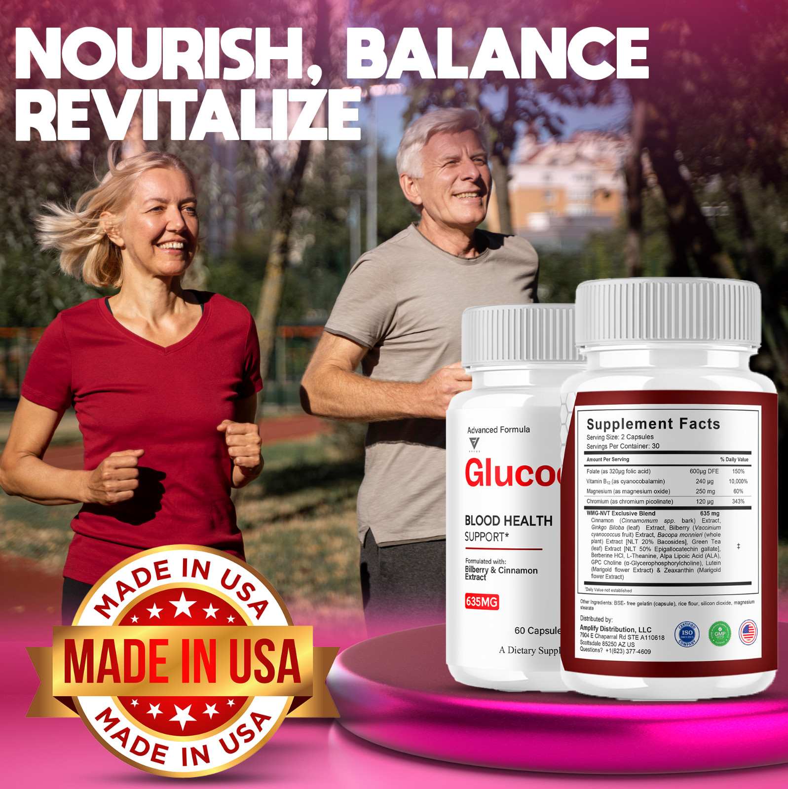 (3 Pack) Glucocyn Glycogen Pills, Glucocyn Advanced Support (180 Capsules)